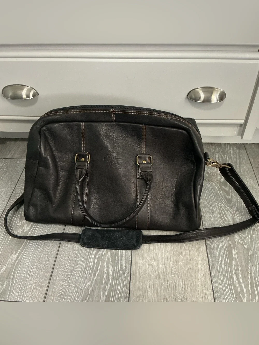Links&Kings Leather Crown Duffle Weekender Bag in Black⛳️The Roberts Cup⛳️